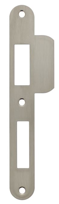 Intersteel Sluitplaat 192x25x1,5mm afgerond met korte lip DIN links rvs