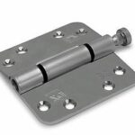 Nylon glijlagerscharnier Doorgezette knoop ronde hoeken 89x89 mm staal verzinkt