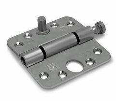 Nylon glijlagerscharnier Doorgezette knoop ronde hoeken 80x89 mm staal verzinkt SKG3