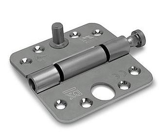 Nylon glijlagerscharnier Doorgezette knoop ronde hoeken 80x89 mm staal verzinkt SKG3