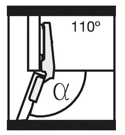 Potscharnier push-to-open Mesuco 143 volledig opdek opschroefbaar 48 mm - Afbeelding 3