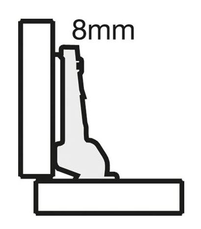 Potscharnier push-to-open Mesuco 143 half opdek opschroefbaar 48 mm - Afbeelding 3
