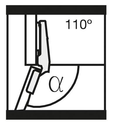Potscharnier push-to-open Mesuco 143 half opdek opschroefbaar 48 mm - Afbeelding 4
