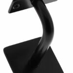 Leuninghouder gebogen vierkant vlak zwart