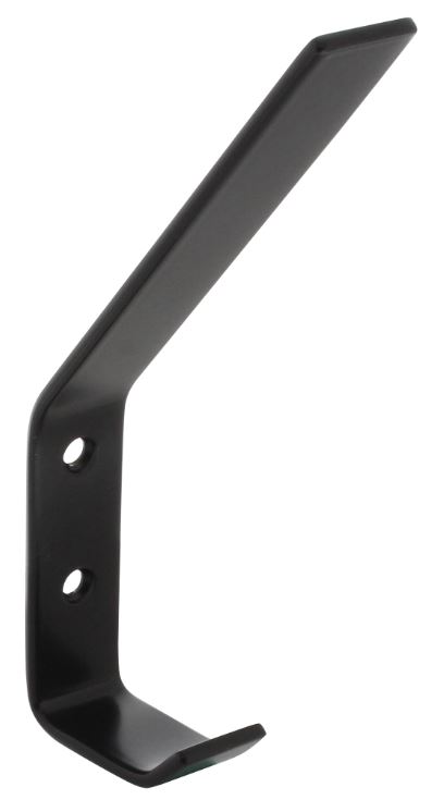 Kapstokhaak gebogen zwart