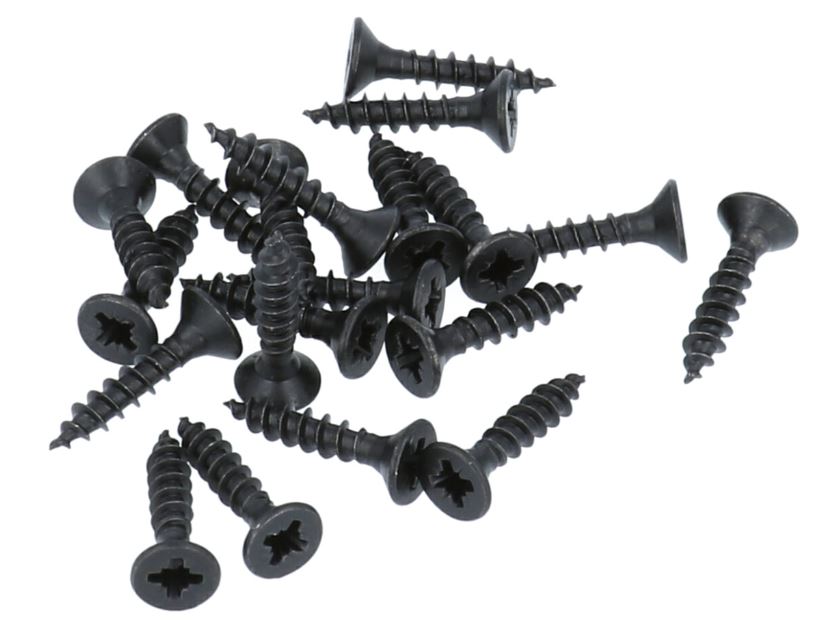 20 stuks Zwarte Schroeven Pozy Drive 4.0 x 20 mm