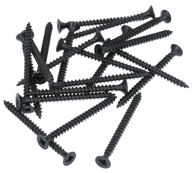 20 stuks Zwarte Schroeven Pozy Drive 4.0 x 50 mm