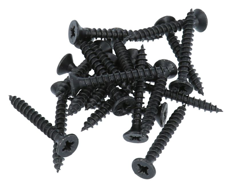 20 stuks Zwarte Schroeven Pozy Drive 5.0 x 40 mm