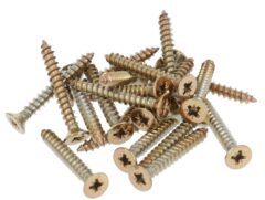 20 stuks Houtschroeven pozidrive 3.7X30 mm PVD Gepolijst Koper