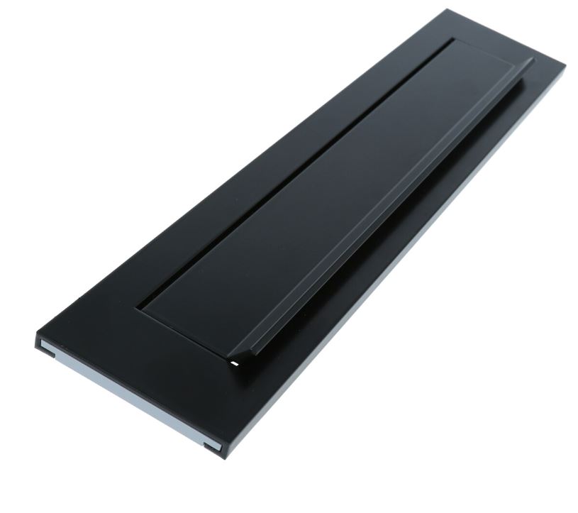 AMI briefplaat met veer type DL 340x73 zwart
