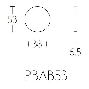 Blind Plaatje ARC PBAB53 PVD Mat Zwart