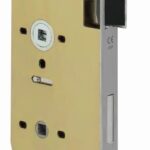 P+E Vrij- en bezetslot WC72 DIN rechts met rvs geborstelde voorplaat 235x20mm