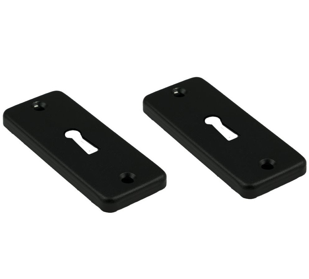 2 Sleutelplaatjes Ami Rechthoekig Aluminium Zwart