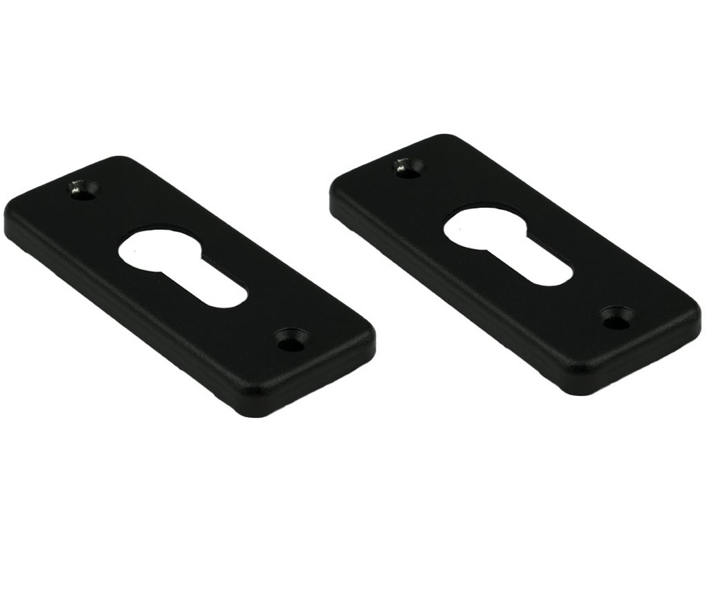 2 PC-Plaatjes Ami Rechthoekig Aluminium Zwart