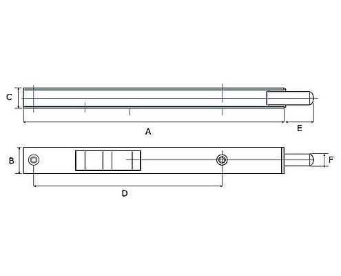 Bascule kantschuif 600x20x15 mm Staal Verzinkt