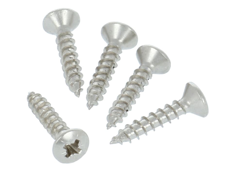 50 Houtschroeven vernikkeld 3x16 mm