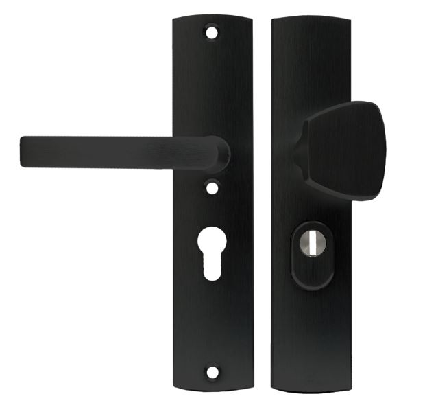 Axa Curve Veiligheidsbeslag met kerntrekbeveiliging PC55 knop/kruk SKG*** Zwart