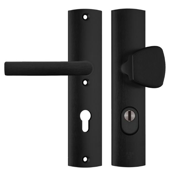 Axa Curve Veiligheidsbeslag met kerntrekbeveiliging PC72 knop/kruk SKG*** Zwart