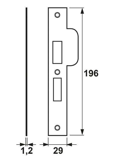 AXA Sluitplaat veiligheidsdeurslot 7420 PC55 DIN links