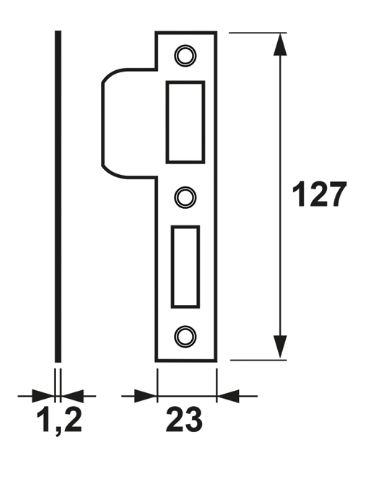 AXA Sluitplaat veiligheidsdeurslot 7410 PC55 DIN rechts