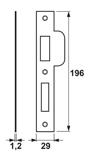 AXA Sluitplaat veiligheidsdeurslot 7420 PC72 DIN links