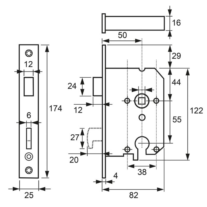AXA Veiligheidsinsteek dag-nachtslot SKG** 7421 PC55