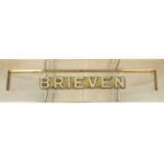 Briefplaat Brieven messing gepolijst