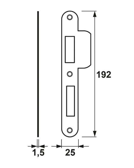 AXA Sluitplaat veiligheidsdeurslot 7425 PC72 DIN links