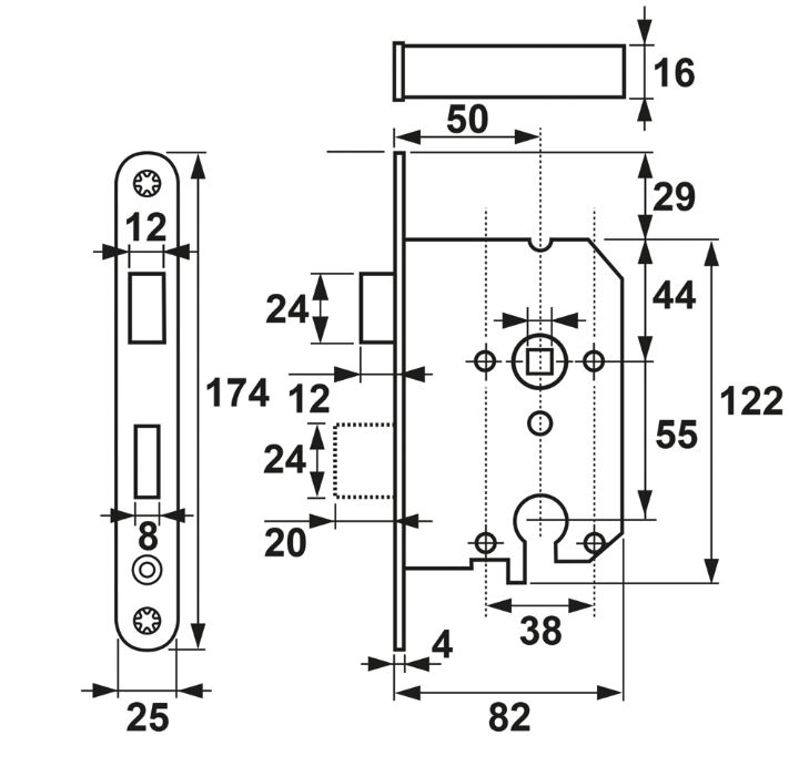 AXA Veiligheidsinsteek dag-nachtslot SKG** 7425 PC55