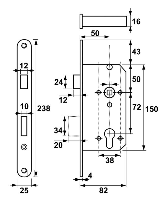 AXA Veiligheidsinsteek dag-nachtslot SKG** 7425 PC72