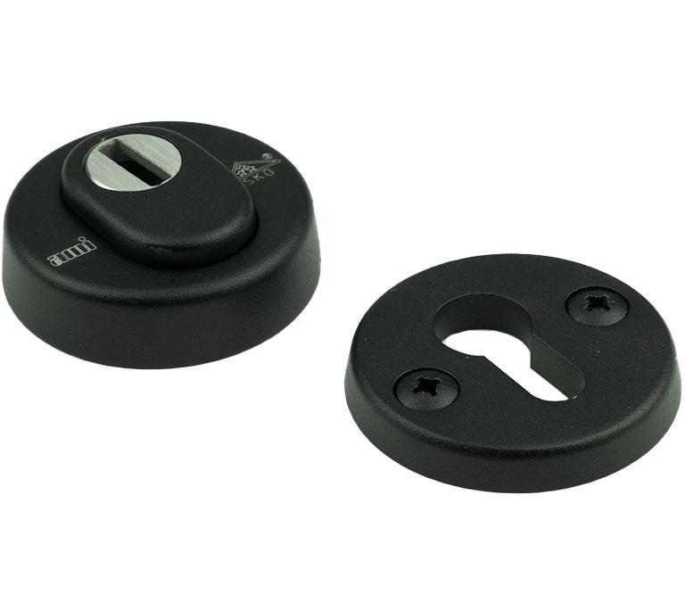 AMI Veiligheidsrozet Rond met kerntrekbeveiliging SKG***® Aluminium Zwart