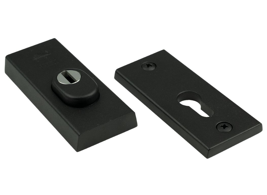 AMI Veiligheidsrozet Recht met kerntrekbeveiliging SKG***® Aluminium Zwart