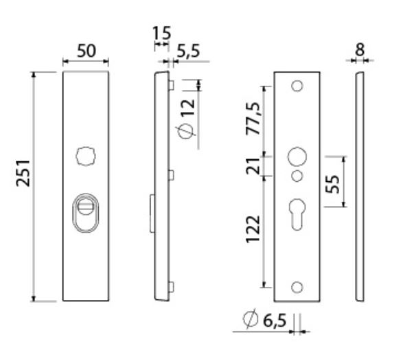 AMI Veiligheidslangschilden met kerntrekbeveiliging PC55 SKG*** Zwart