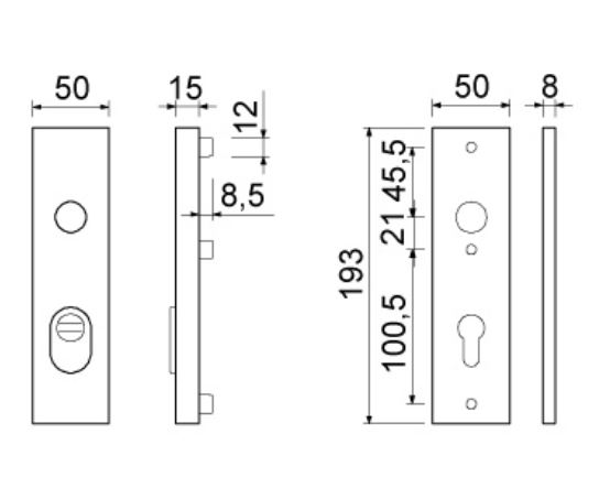 AMI Veiligheidskortschilden Rechthoekig met kerntrekbeveiliging PC55 SKG*** Aluminium F1