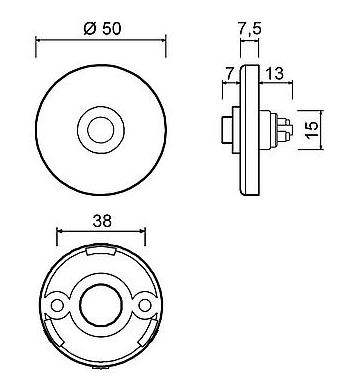 AMI Beldrukker aluminium zwart