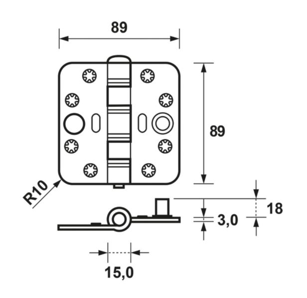 AXA Smart Easyfix Veiligheidsscharnier SKG***