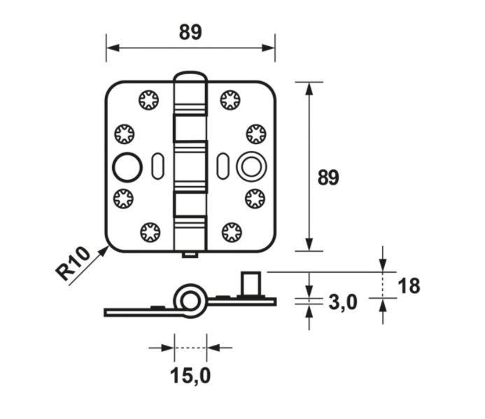 AXA Smart Easyfix Veiligheidsscharnier SKG*** Zwart