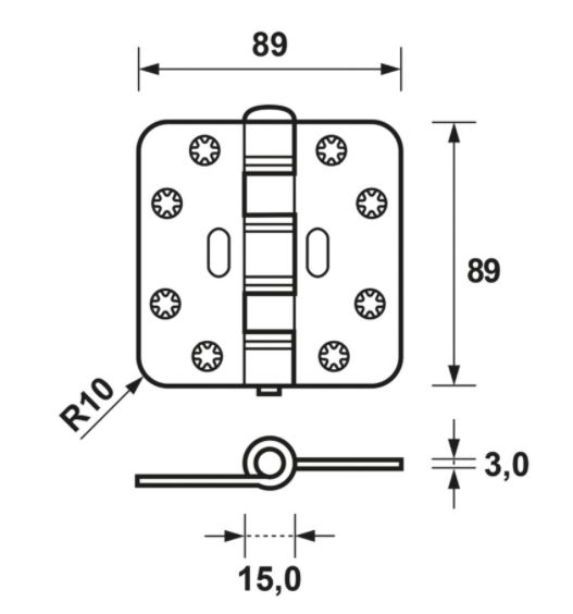AXA Smart Easyfix scharnier 89x89 mm
