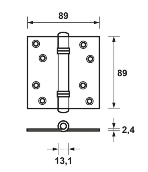 AXA Scharnier Venelite 89x89 mm