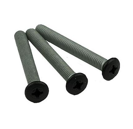 3 RVS/Zwarte bevestigingsbouten M6x70 voor AMI veiligheidsbeslag