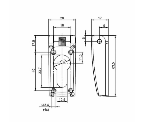 Cilinder afdekrozet Kunststof