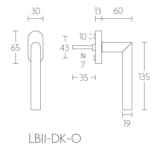 Draaikiepgarnituur BASIC LBII-19DK-O Mat Wit