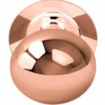 Voordeurknop BASIC LB80V Vast met Rozet PVD gepolijst koper