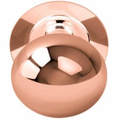 Voordeurknop BASIC LB80V Vast met Rozet PVD gepolijst koper