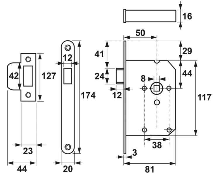 AXA Loopslot met RVS Voorplaat