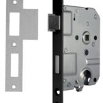 AXA dag-nachtslot cilinder PC55 met Zwarte Voorplaat