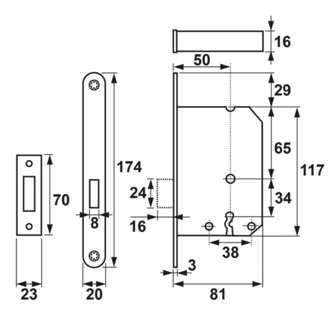 AXA Kastslot met Zwarte Voorplaat