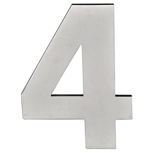 BASICS Huisnummer LBHN100-4 PVD Mat RVS
