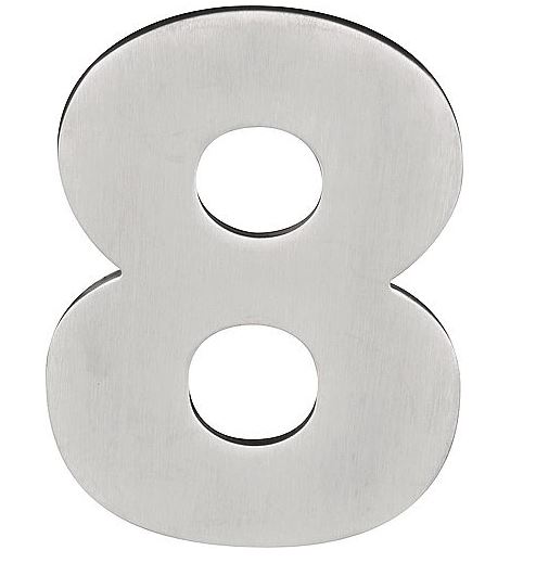 BASICS Huisnummer LBHN100-8 PVD Mat RVS