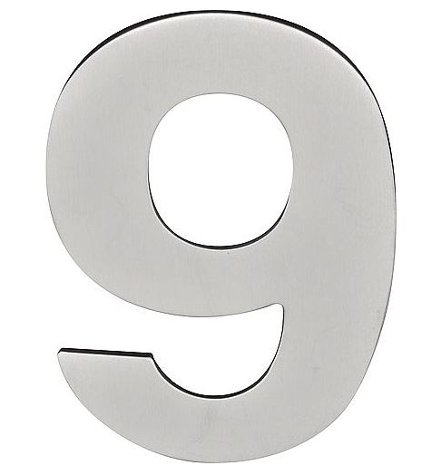 BASICS Huisnummer LBHN100-9 PVD Mat RVS